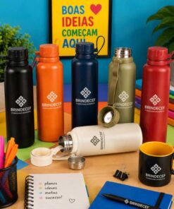 Garrafa Térmica Personalizada Inox 1 Litro com Infusor