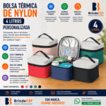 Bolsa Térmica de Nylon 4 Litros Personalizada