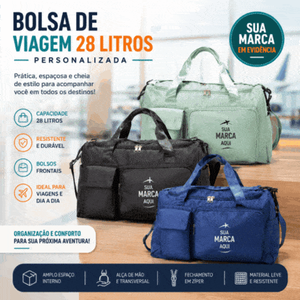 Bolsa de viagem 28 litros Personalizada