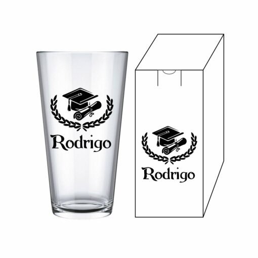 Kit Copo de Vidro 350ml + caixinha