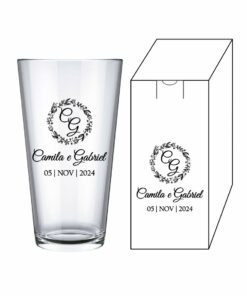 Kit Copo de Vidro 350ml + caixinha