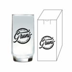 Kit Copos de Vidro Light e Caixinha Personalizados 410ml