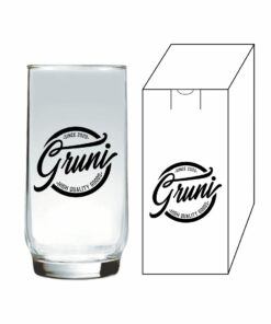 Kit Copos de Vidro Light e Caixinha Personalizados 410ml