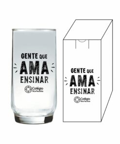 Kit Copos de Vidro Light e Caixinha Personalizados 410ml
