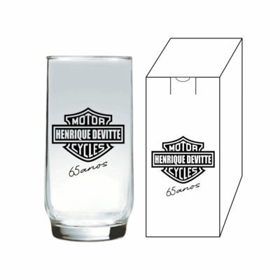 Kit Copos de Vidro Light e Caixinha Personalizados 410ml 2 Kit Copos de Vidro Light e Caixinha Personalizados 410ml
