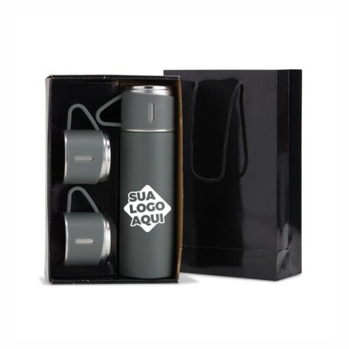 KIT GARRAFA TERMICA INOX 450ML 1