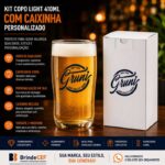 Kit Copos de Vidro Light e Caixinha Personalizados 410ml