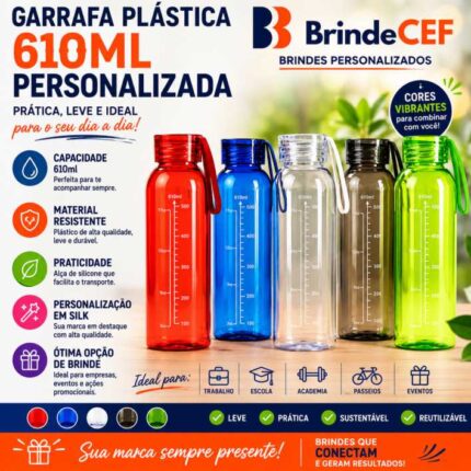 Garrafa Plástica 610ml Personalizada