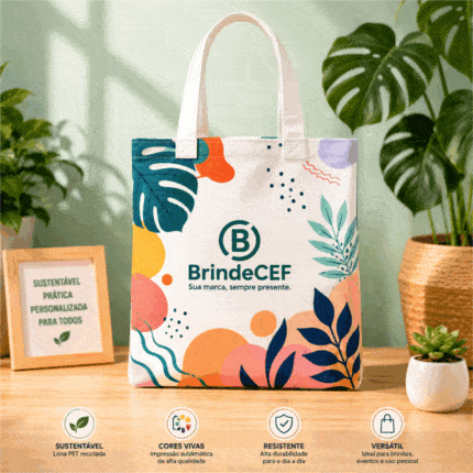 Sacola Sublimática Lona Pet Personalizada,