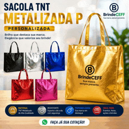 Sacola TNT Metalizada P Personalizada