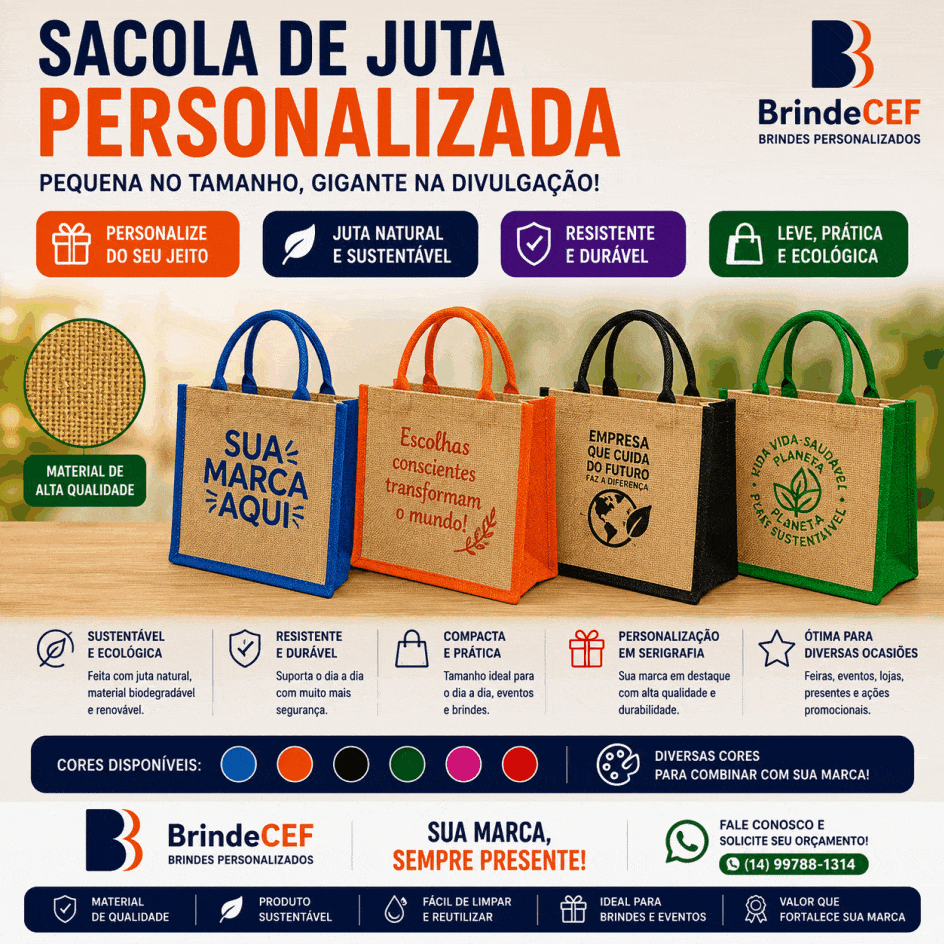 Sacola de Juta Personalizada Pequena Sacola de Juta Personalizada Pequena