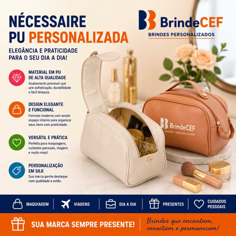 Nécessaire PU Personalizada Nécessaire PU Personalizada