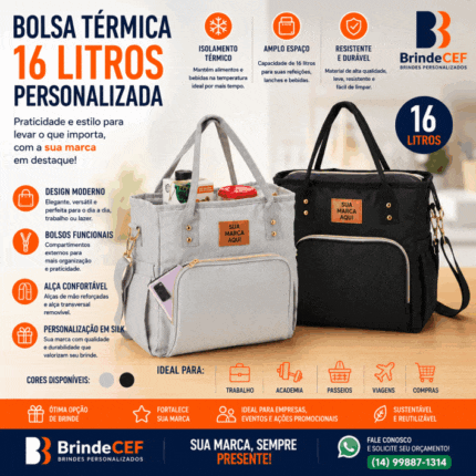Bolsa Térmica 16 Litros Personalizada