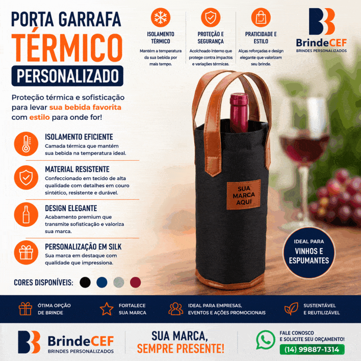 Porta Garrafa Térmico Personalizado Porta Garrafa Térmico Personalizado
