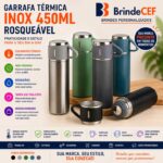 Garrafa Térmica Inox 450ml Rosqueável