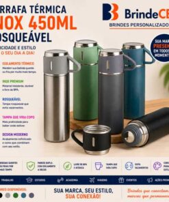 Garrafa Térmica Inox 450ml Rosqueável