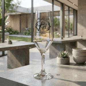 Taça de vidro buffe personalizada 186 ml