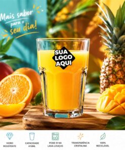 Copo de Vidro Bristol 410ml Personalizado