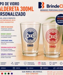 Copo de Vidro Caldereta 300ml Personalizado
