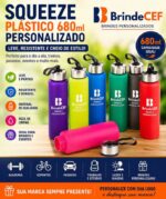 Squeeze Plastico 680ml Personalizados