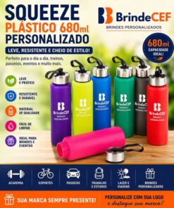 Squeeze Plastico 680ml Personalizados