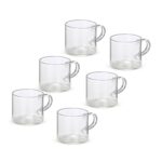 Kit Xícaras de Vidro 6 Peças