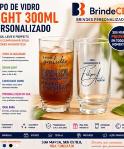 Copo de Vidro Personalizado Light 300ml