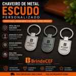 Chaveiro de Metal Escudo Personalizado