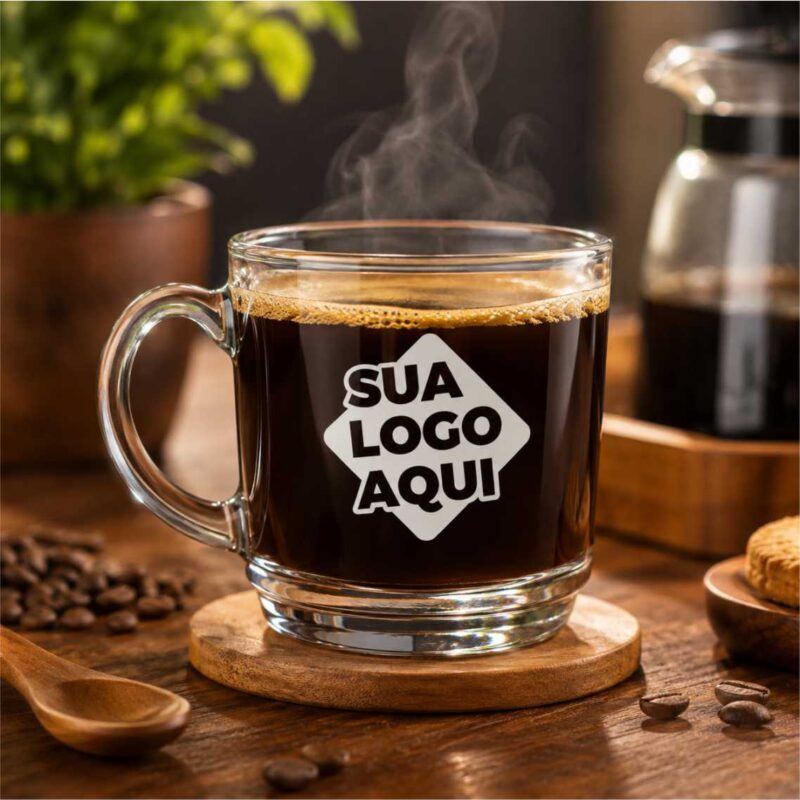 Caneca de Vidro Personalizada Aspen 300ml