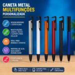 Caneta Metal Multifunções Personalizada