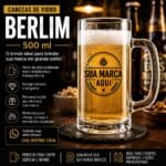 Canecas de Vidro Personalizadas 500 ml Berlim